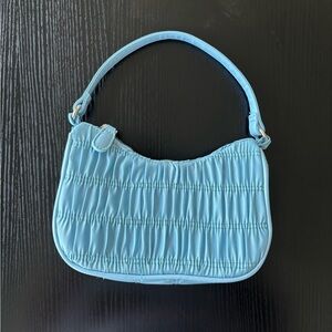 Lulu's Blue Ruched Shoulder Bag